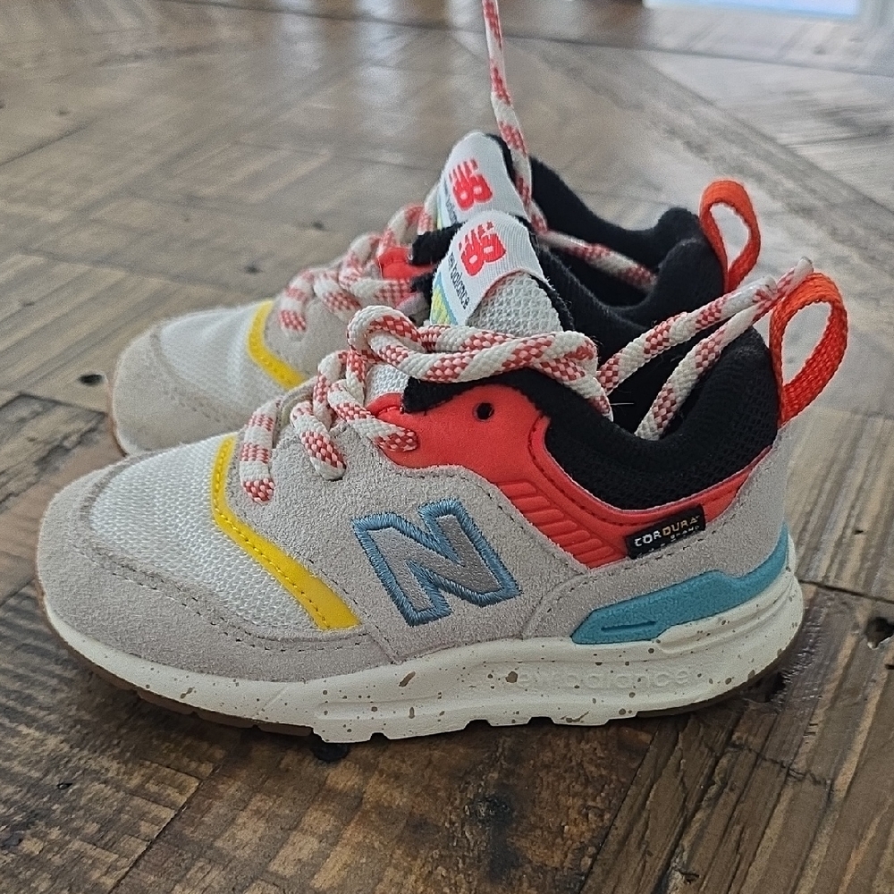 New Balance Kids' Sneakers in Gray, Red, and Blue